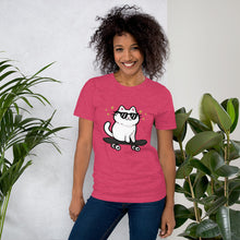 Load image into Gallery viewer, Sk8 Cat Unisex Tshirt