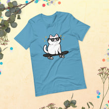 Load image into Gallery viewer, Sk8 Cat Unisex Tshirt