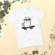 Load image into Gallery viewer, Sk8 Cat Unisex Tshirt