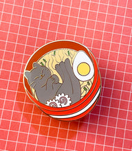 Load image into Gallery viewer, Ramen Cat Hard Enamel Pin
