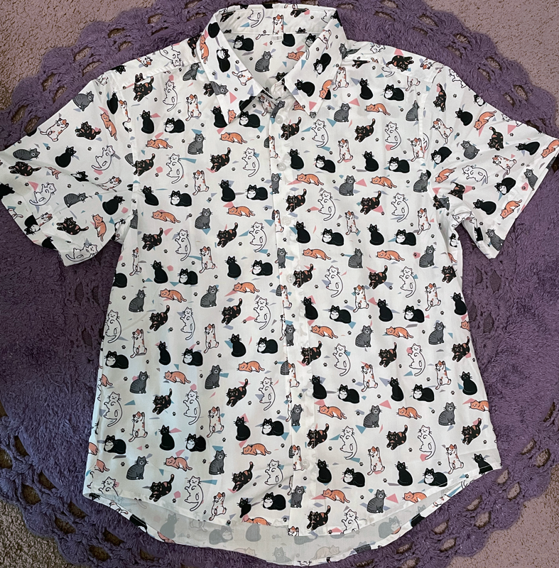 Cat Fan Club Button Up Shirt