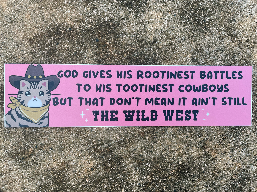 Cowboy Cat Bumper Sticker