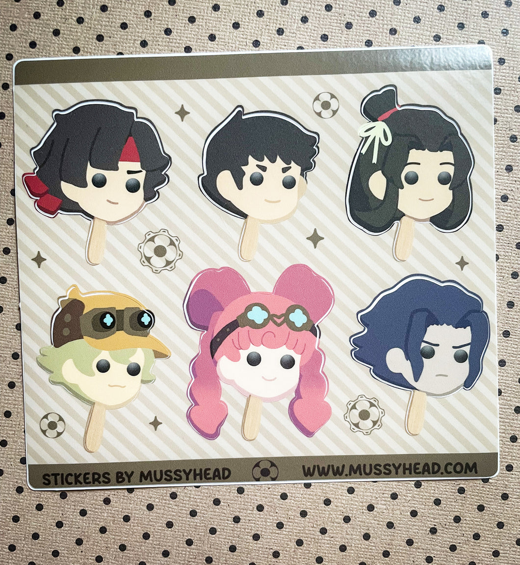 Great Ace Attorney Popsicle Sticker Sheet