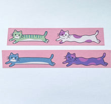 Load image into Gallery viewer, Long cats washi tape
