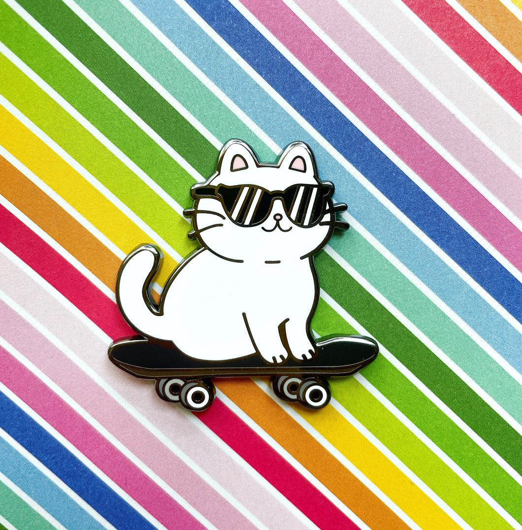 SK8 Cat Hard Enamel Pin