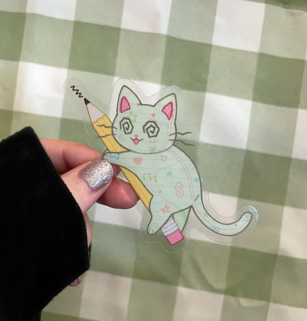 Scribble Clear Vinyl Sticker