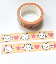 Load image into Gallery viewer, Cat face washi tape
