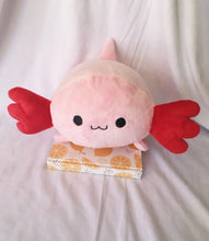 Load image into Gallery viewer, Large Handmade Axolotl Plush Toy - mussyhead
