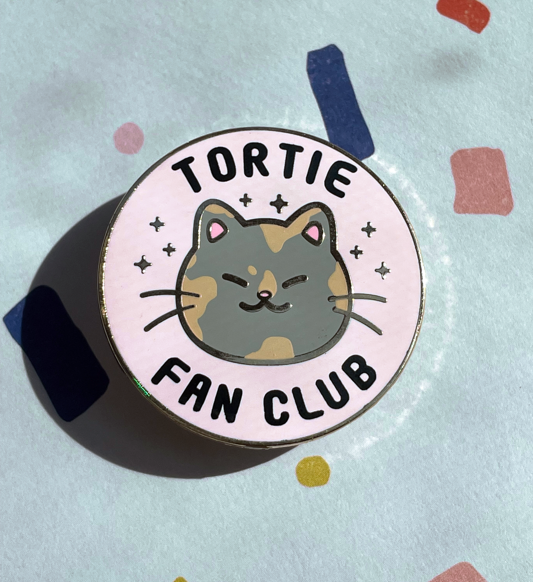 Tortie Fan Club Hard enamel pins