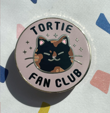 Load image into Gallery viewer, Tortie Fan Club Hard enamel pins
