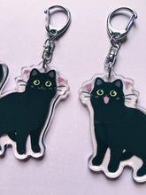 Load image into Gallery viewer, Black Cat Acrylic Keychain - mussyhead
