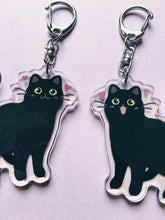 Load image into Gallery viewer, Black Cat Acrylic Keychain - mussyhead
