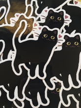 Load image into Gallery viewer, Black Cat Vinyl Sticker - mussyhead
