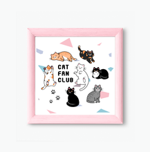 Load image into Gallery viewer, Cat Fan Club 5x5 Mini Print
