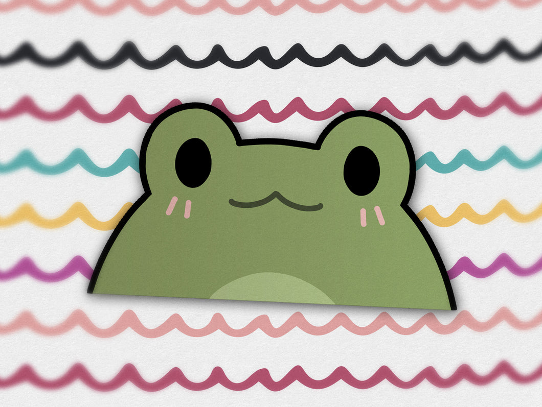 Frog Peeker Sticker