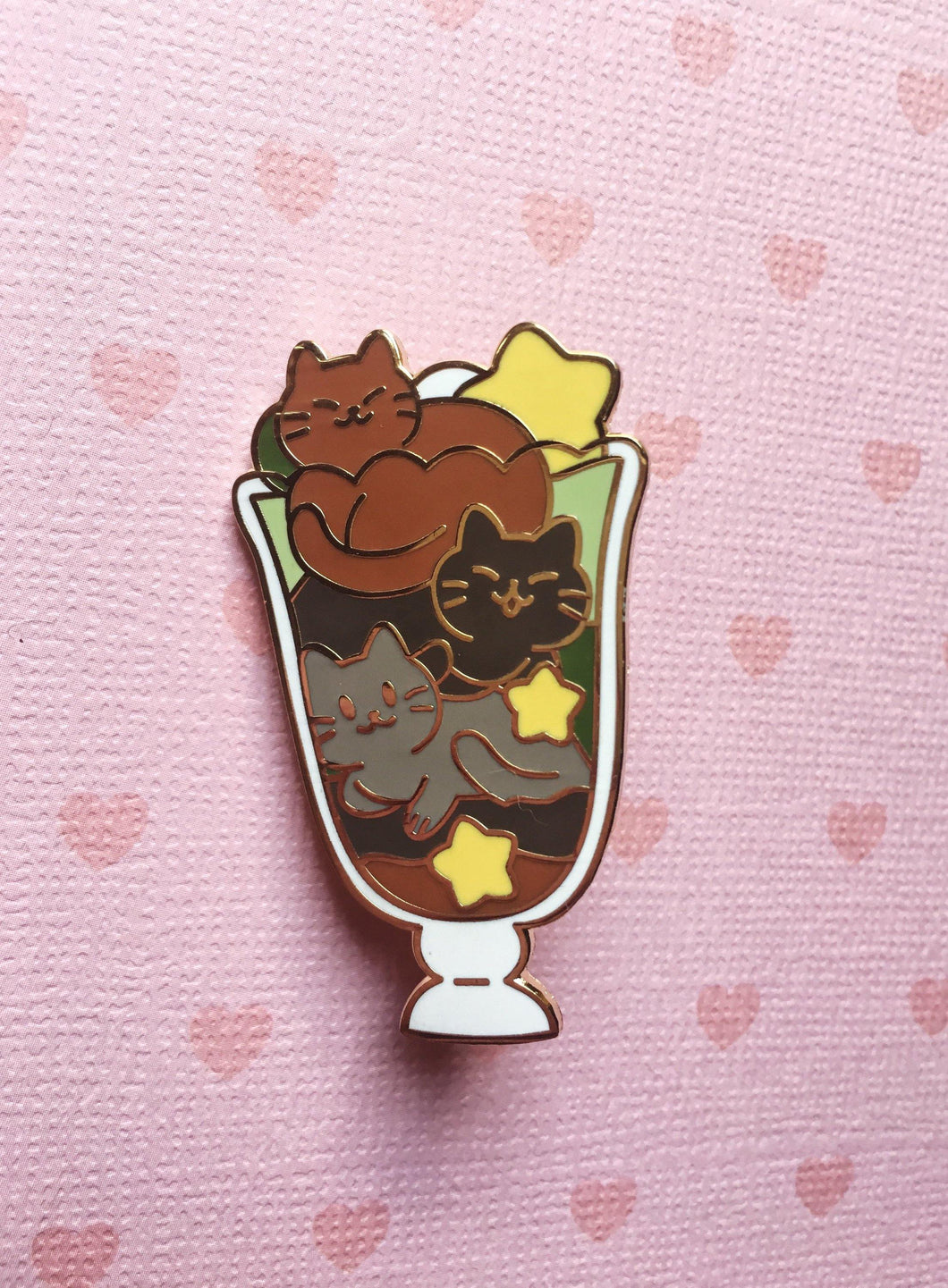 Parfait Cat Hard Enamel Pin - mussyhead