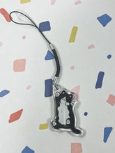 Load image into Gallery viewer, Tuxedo Cat Phone charm/keychain
