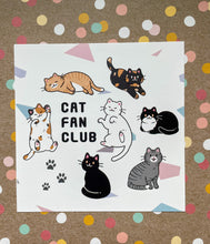 Load image into Gallery viewer, Cat Fan Club 5x5 Mini Print
