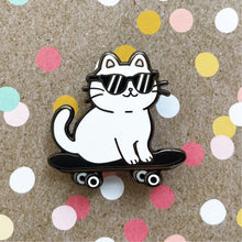 Load image into Gallery viewer, SK8 Cat Hard Enamel Pin
