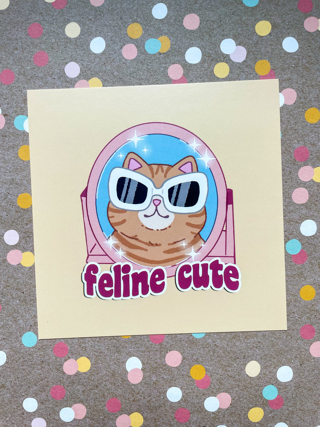 Feline Cute 5x5 Mini Print