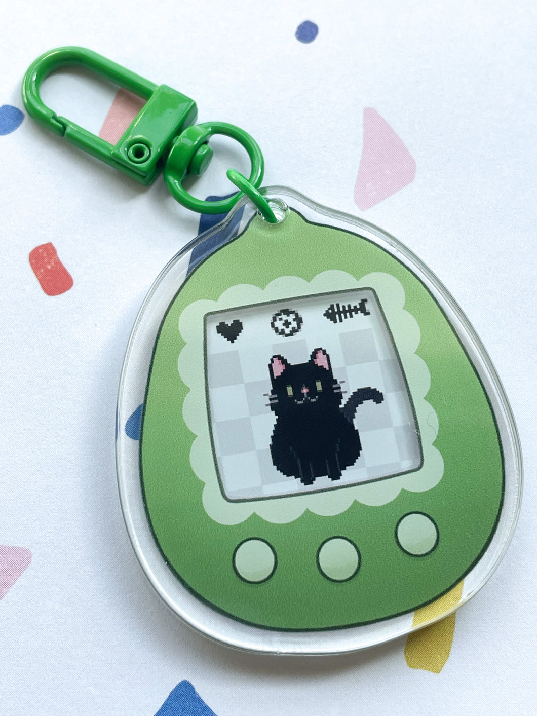 Tamagotchi Cat Keychains