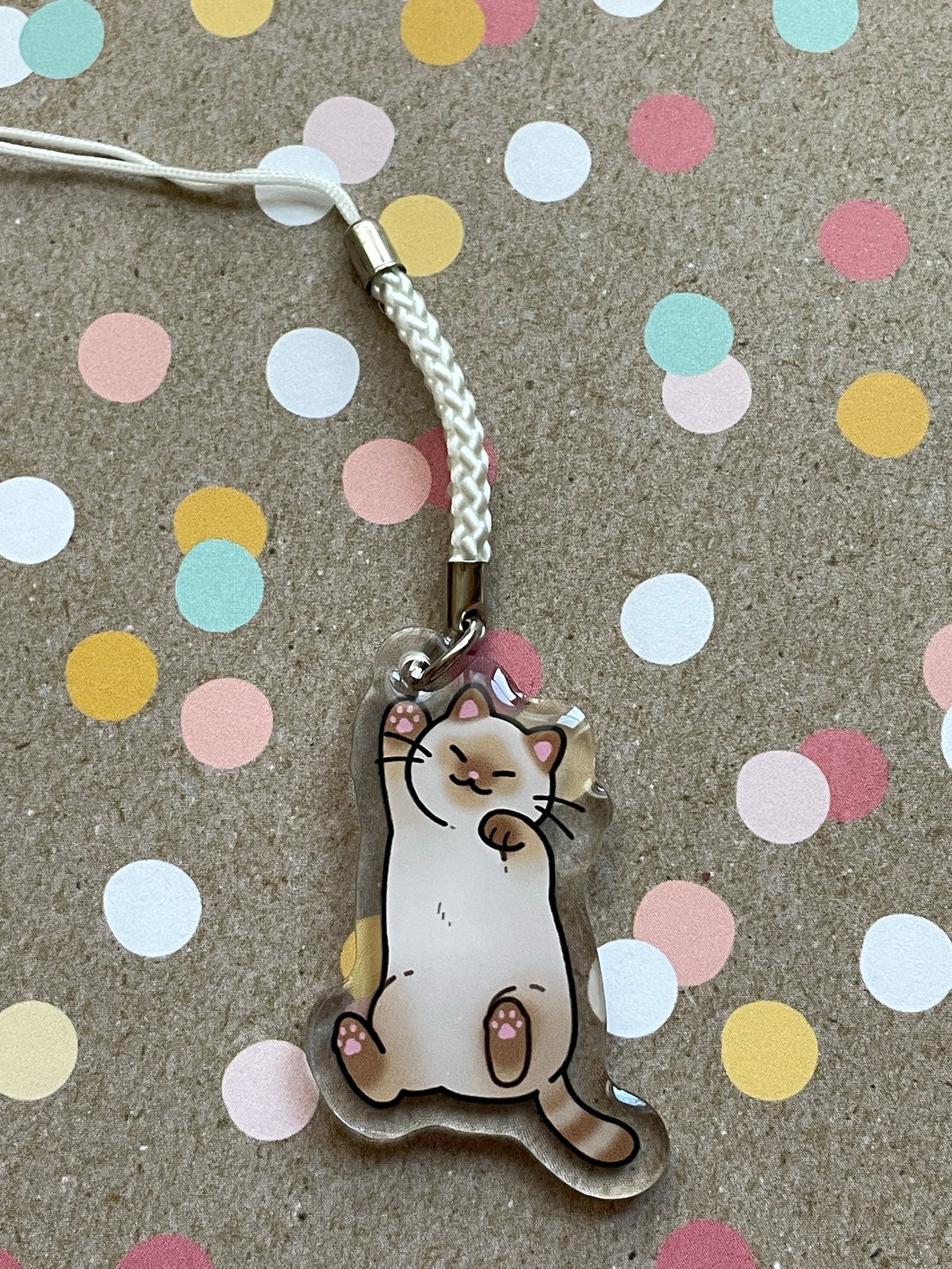 Flame Point Siamese Cat Pull Charm