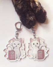 Load image into Gallery viewer, Idiot Juice Acrylic Cat Keychain - mussyhead
