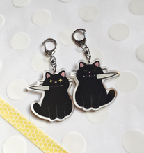 Load image into Gallery viewer, Knife Cat Acrylic Keychain
