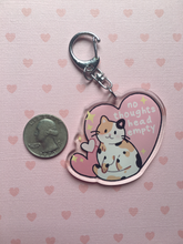 Load image into Gallery viewer, No Thoughts Head Empty Keychain - Cute cat meme - mussyhead
