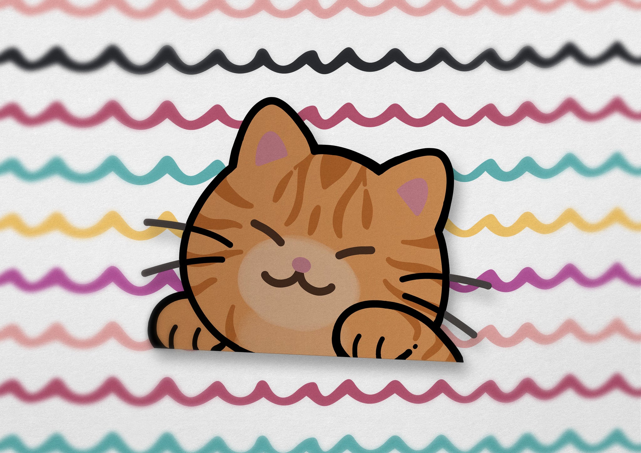 Orange Cat Sticker