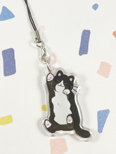 Load image into Gallery viewer, Tuxedo Cat Phone charm/keychain
