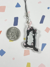 Load image into Gallery viewer, Tuxedo Cat Phone charm/keychain
